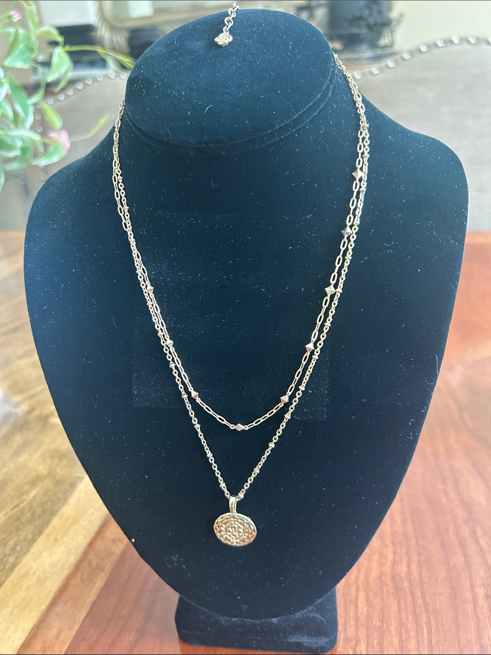 Layered Gold Medallion Necklace - Elegant Women’s Jewelry